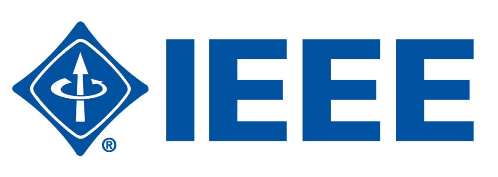 Logo of IEEE, Institute of Electrical and Electronics Engineers, defining 802.11 Wi-Fi and 802.3 Ethernet networking standards.